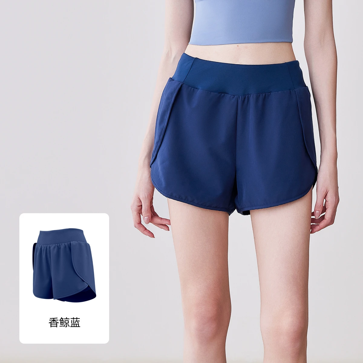 New Women High Waist Running Shorts Quick Dry Fitness Yoga Sports Wear With Side Pockets for Gym Training