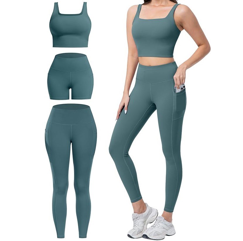 New Arrivals 2-Piece Yoga Sets for Women-High Waist Breathable Spandex/Polyester Workout Clothing 2025 New Designs