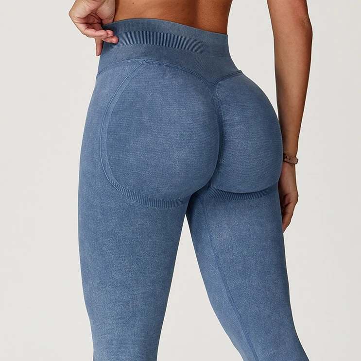 High Quality Seamless Scrunch Butt Yoga Pants Four-Way Stretch Breathable High-waisted Abdominal Fitness Workout Leggings