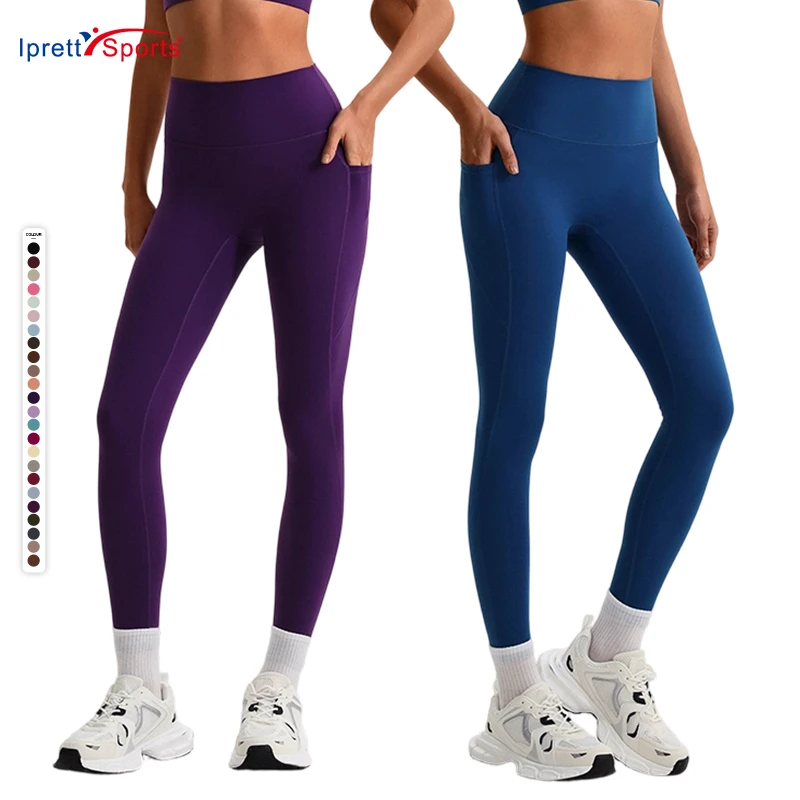 2026 Popular Quick Dry Nylon Spandex Active Gym Wear Yoga Pants Womens High Waist Fitness Workout Leggings with Pockets
