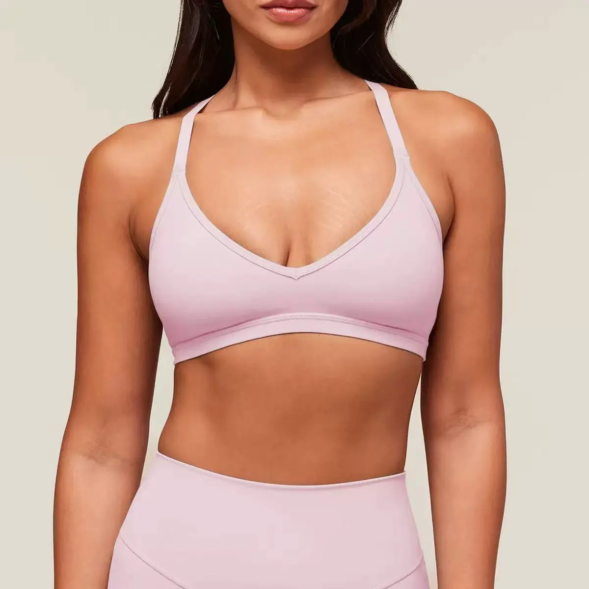 Hot Selling Women's Breathable Crop Yoga Bra Lightweight Eco-friendly Quick Dry Shockproof Nylon Spandex Fitness bra