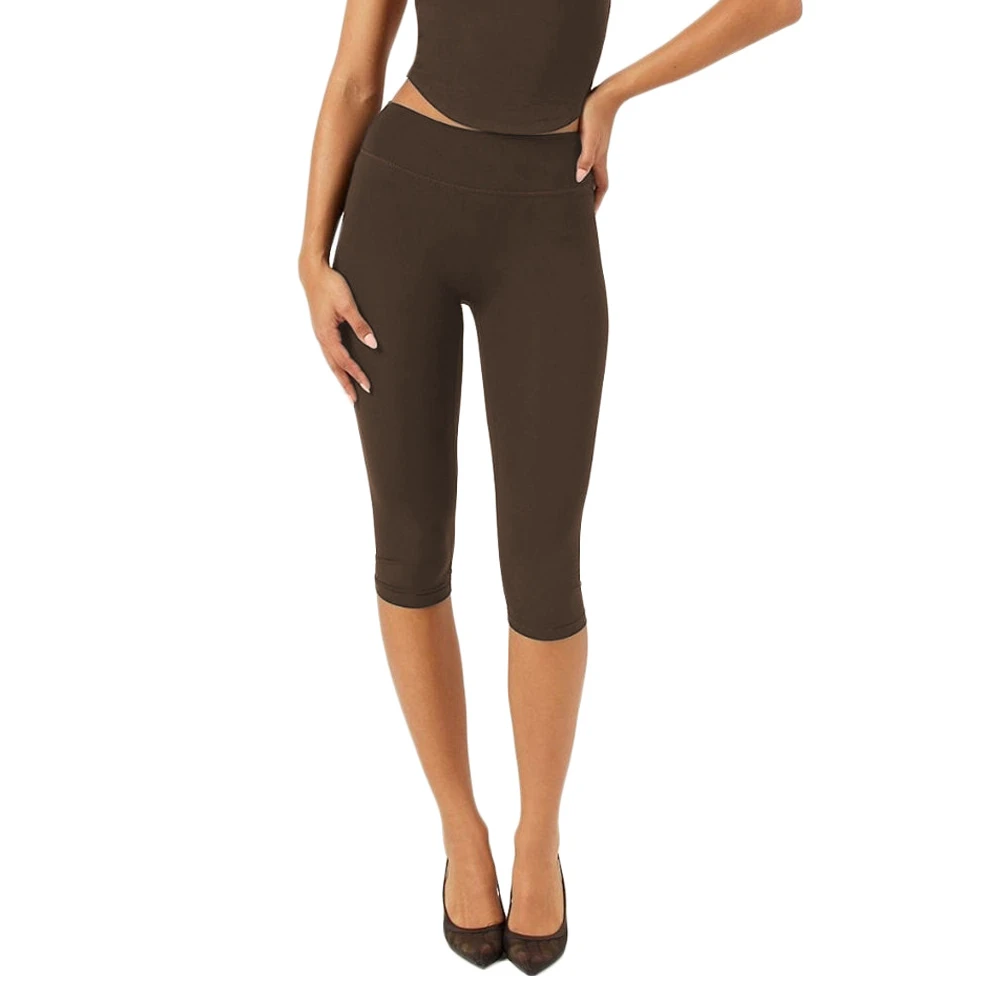 New No-Bulge-Line High-Waist Cropped Yoga Leggings Womens Tight Peach-Butt Lifting Sporty Running Sports Fitness Velour