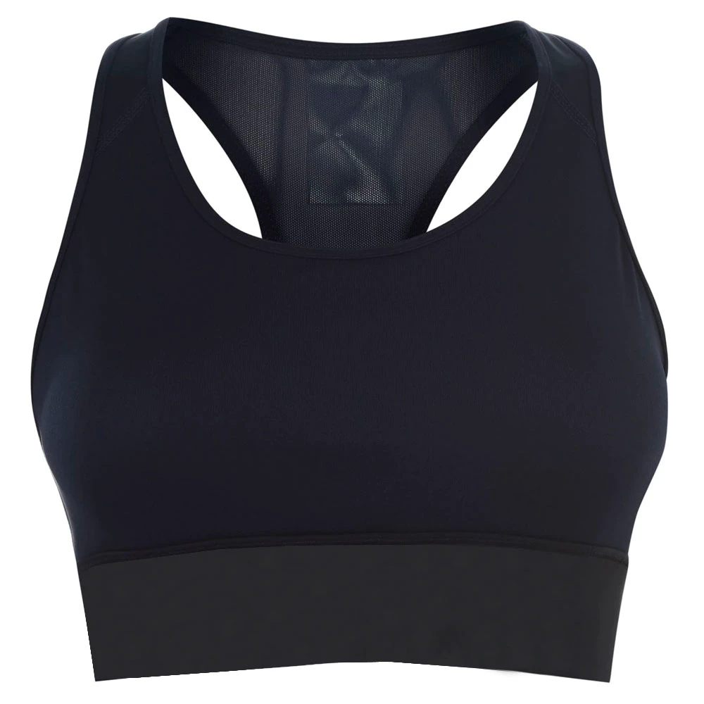 Women's High Support Yoga Sports Bra-Plus Size Front Logo Anti-Bacterial Breathable Lightweight Solid Color Custom Logo