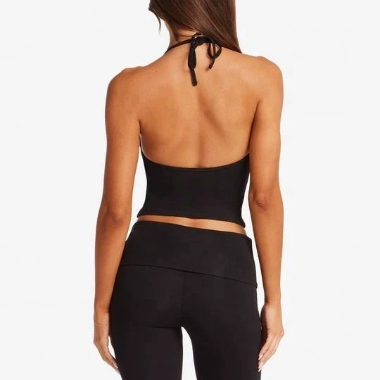 Hot Selling Yoga Set With Open Back Crop Top an Flare Pants 2 Piece Workout Suits Women Breathable Gym Wear Fitness Clothing Set