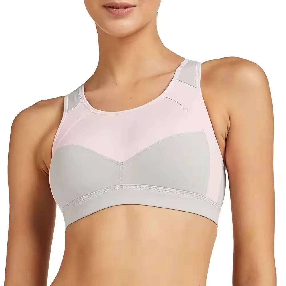 High Quality Plus Size Reversible Women's Sports Bra for Yoga & Running-High Support Breathable Quick Dry Front Logo Option