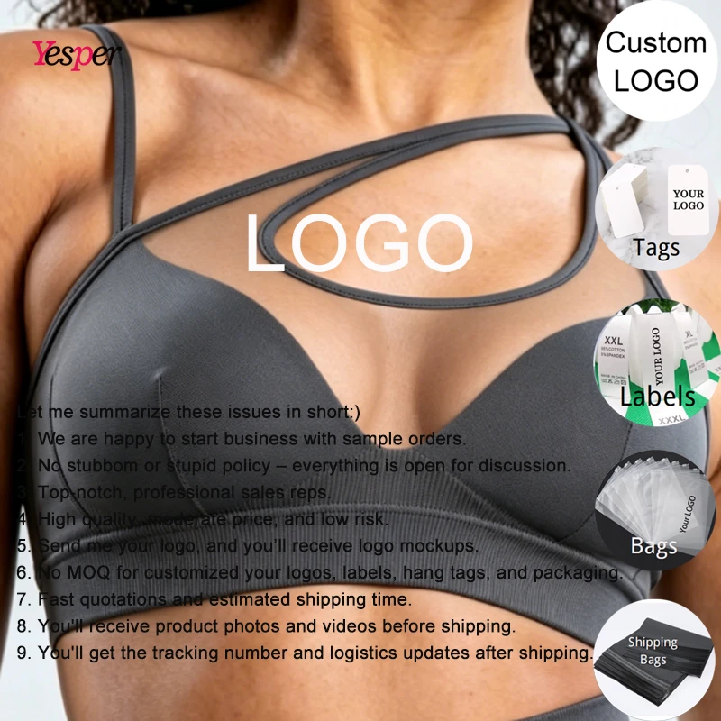 High Support Asymmetric Sports Bra for Gym Workout Halter Backless Seamless Single Shoulder Removable Pad Front Plus Size