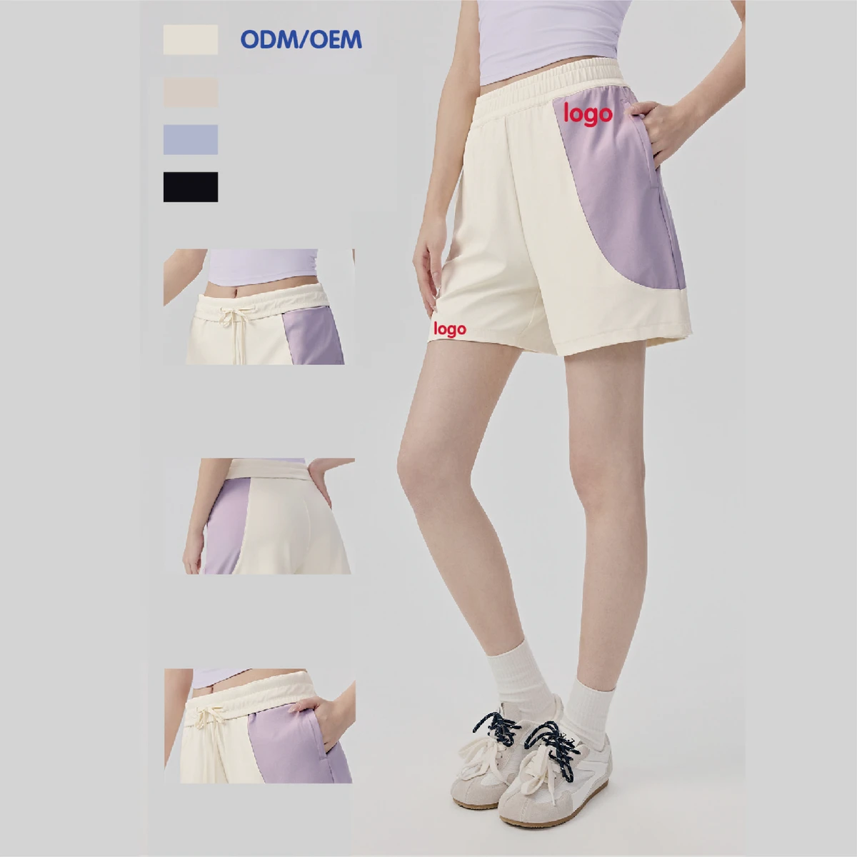 Breathable Yoga Long Shorts Women High Waist Loose Fit Pocket Design Drawstring Waist for Yoga and Fitness Factory