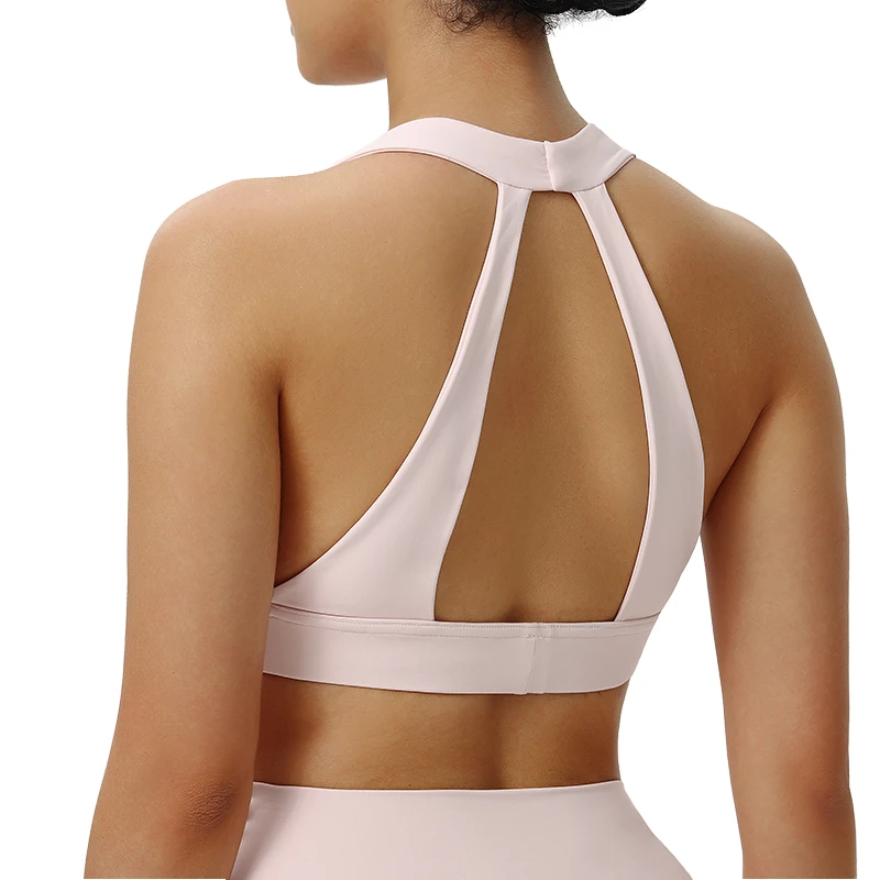 High Quality Ladies Running Fitness Yoga Strapless Solid Pattern Spandex/Polyester Sport Bra Leggings Set Custom Logo Breathable