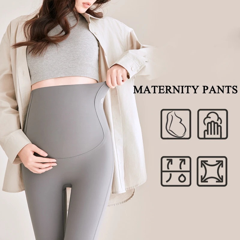 Wholesale High Waist Comfort Maternity Wear Support Pants Leggings Women's Slimming Pregnancy Trousers