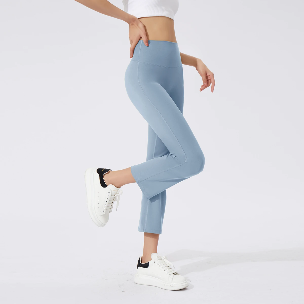 Hot Sell Petite Yoga Cropped Pants High Waisted Straight-leg Leggings for Women Butt Lift Yoga Pants