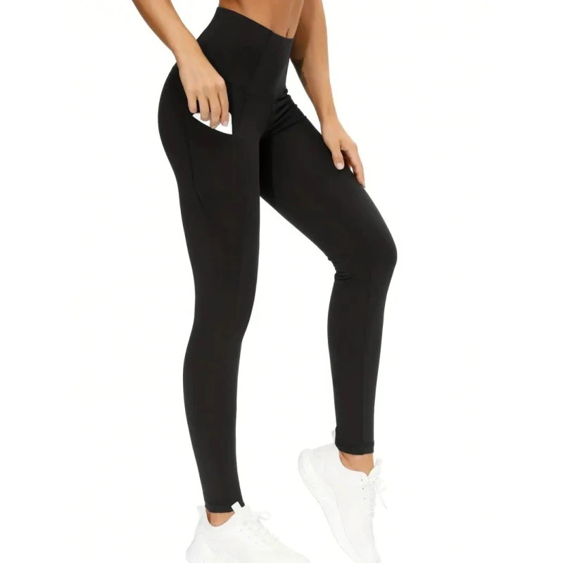 Running Leggings, High-waisted Tummy-control and Butt-lifting Yoga Pants, Fitness Workout Bare-skin Tight Base Layer for Women