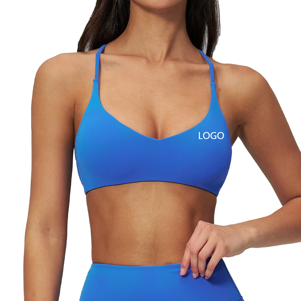 New Style Breathable Solid Yoga Bra for Women Outdoor Elastic Gym Fitness Wear Comfort Lightweight Cross Back Sport bra