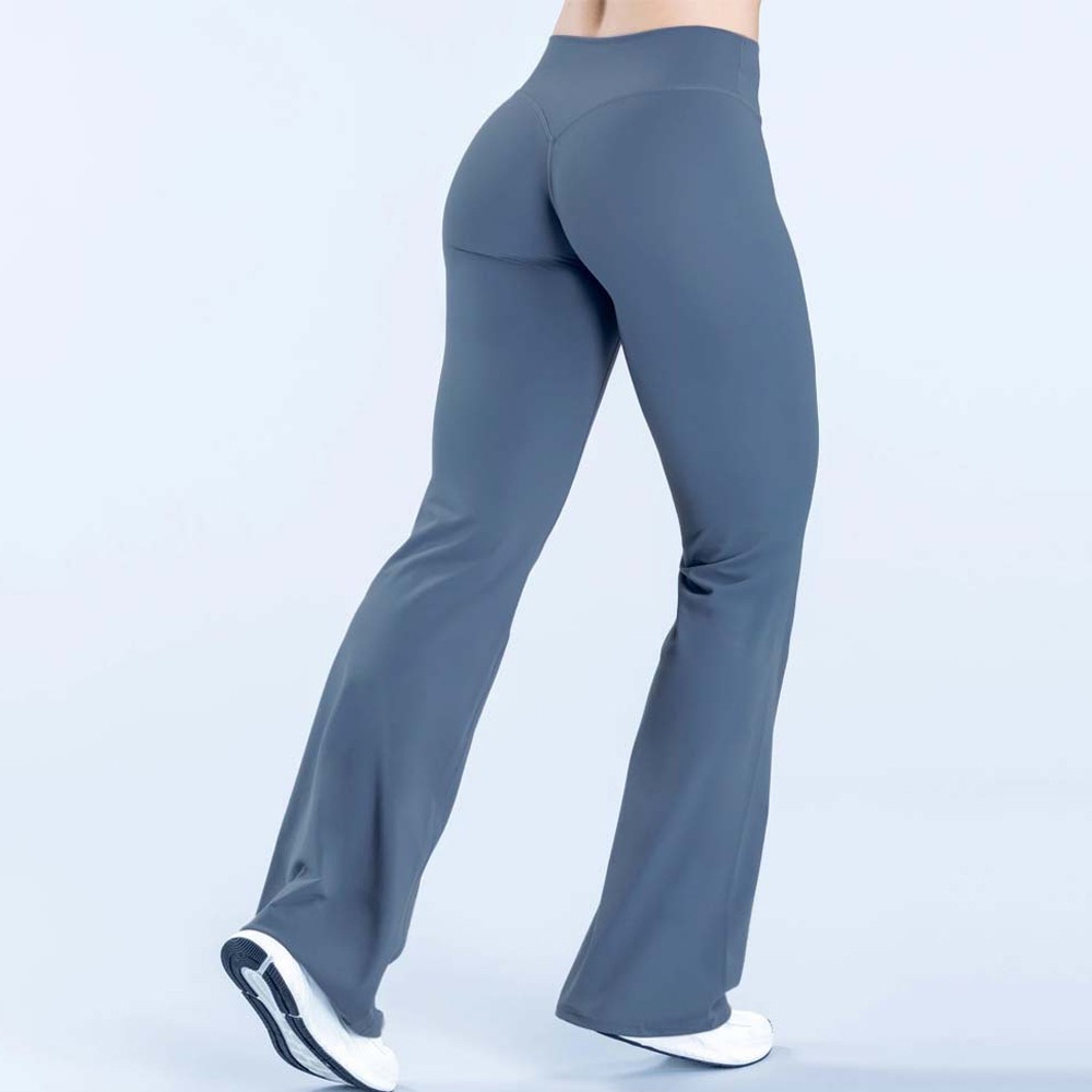 Women's High-Waisted Ankle-Length Yoga Pants-Breathable Four-Way Stretch Nylon/Spandex Sports Pants with Elastic Waistband