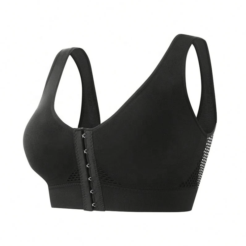 Hot Selling Women's Sports Bras Front-Button Design Steel Rings Shock-Absorbing Vests Beautiful Back Detail Breathable Large XS