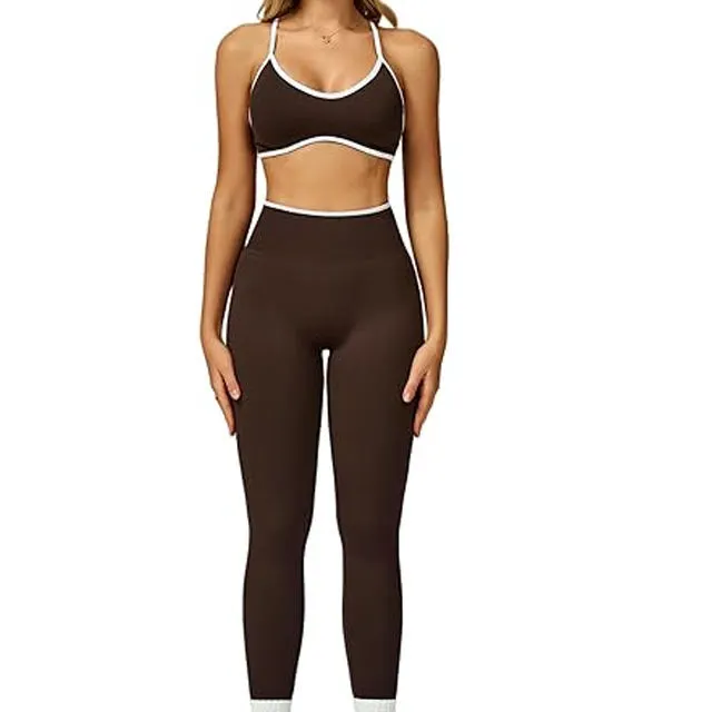 Premium Solid Stitch Yoga Suit Set for Women Active Shorts Bra Eco-Friendly Quick Dry Spandex/Nylon Outdoor Gym Fitness Wear