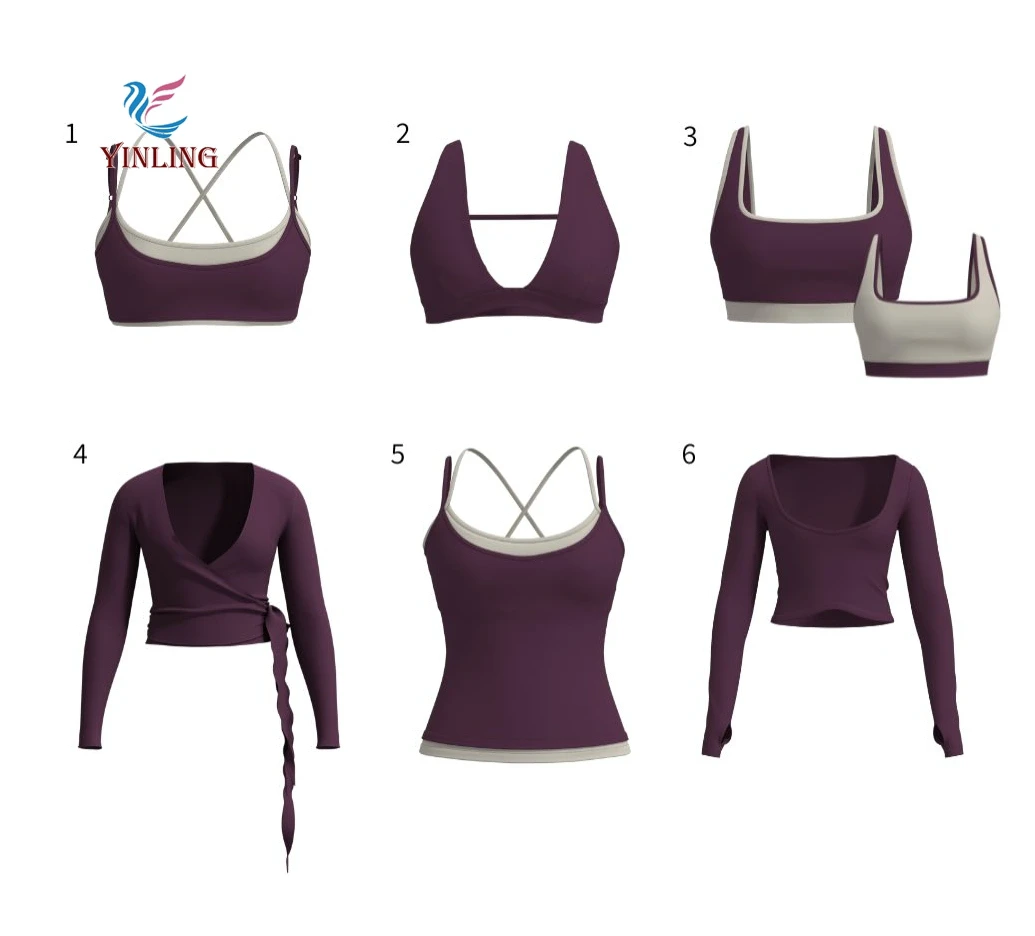 New Design Halter Backless Cropped Top Women Workout Wear Elastic High Waist Gym Set 2 Piece Gym Fitness Yoga Sets