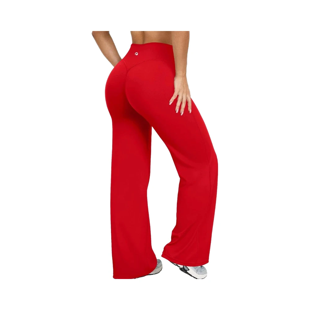 OQQ Yoga Pants Women High Waist Tummy Control Stretch Casual Soft Straight Leg Color Blocking Full Length Wrinkle-Resistant