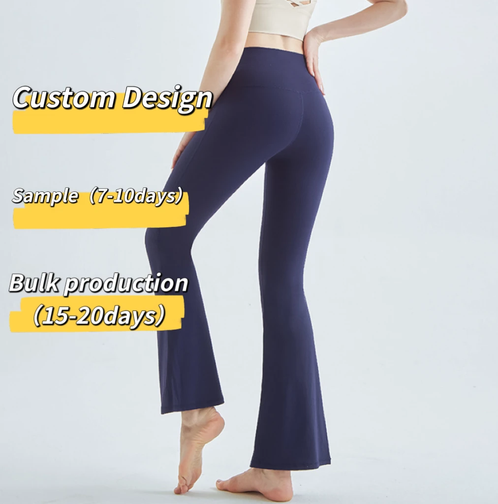 Women's Flared Leggings High Waist Yoga Pants Bootcut Wide Leg Stretchy Tummy Control Athletic Workout Pants