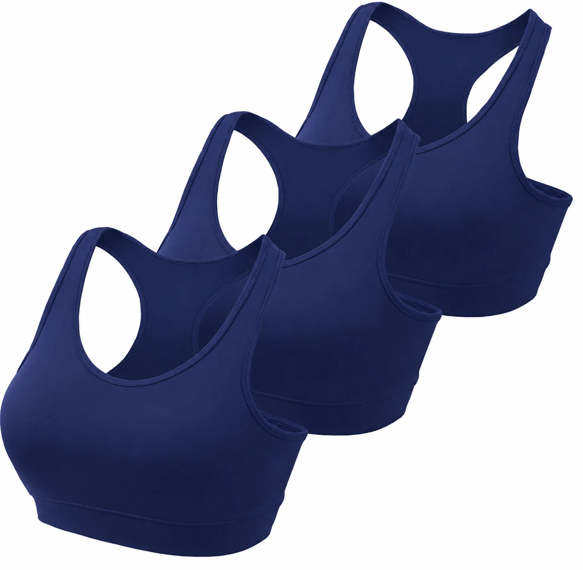High Quality Breathable Simple Women's Sports Bra with Front Logo Seamless Design for Fitness