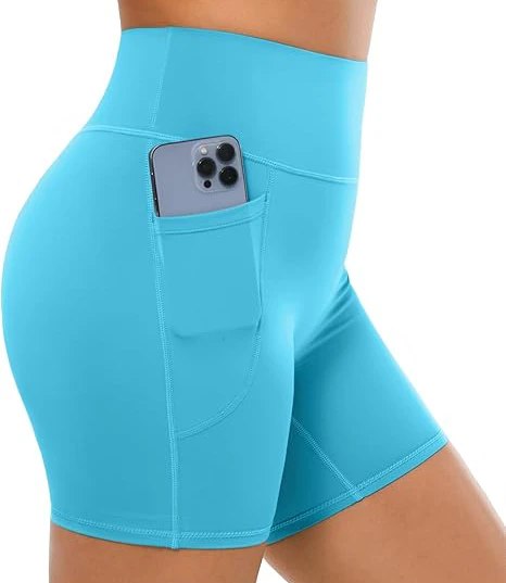fitness Workout Seamless Women Shorts with Pockets High Waisted leggings, Seamless, High Waist