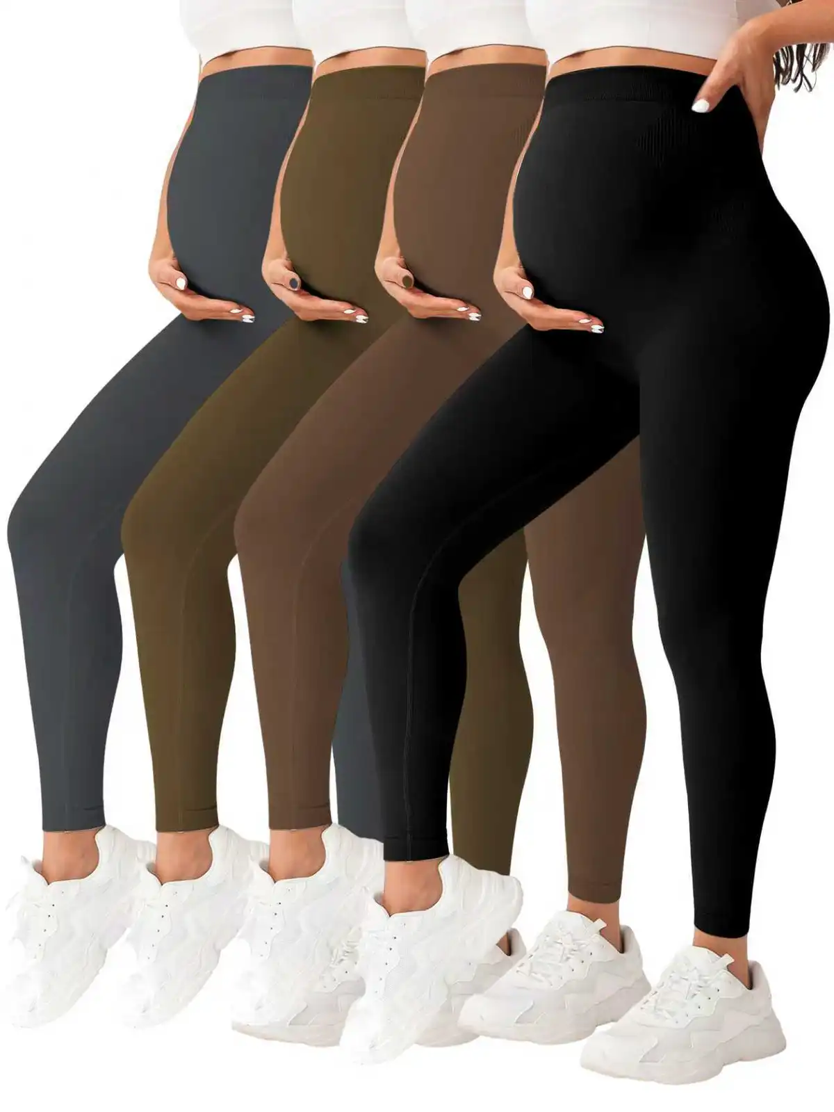 Women's Maternity Leggings Over the Belly Soft Workout Activewear Yoga Pregnancy Pants Clothes