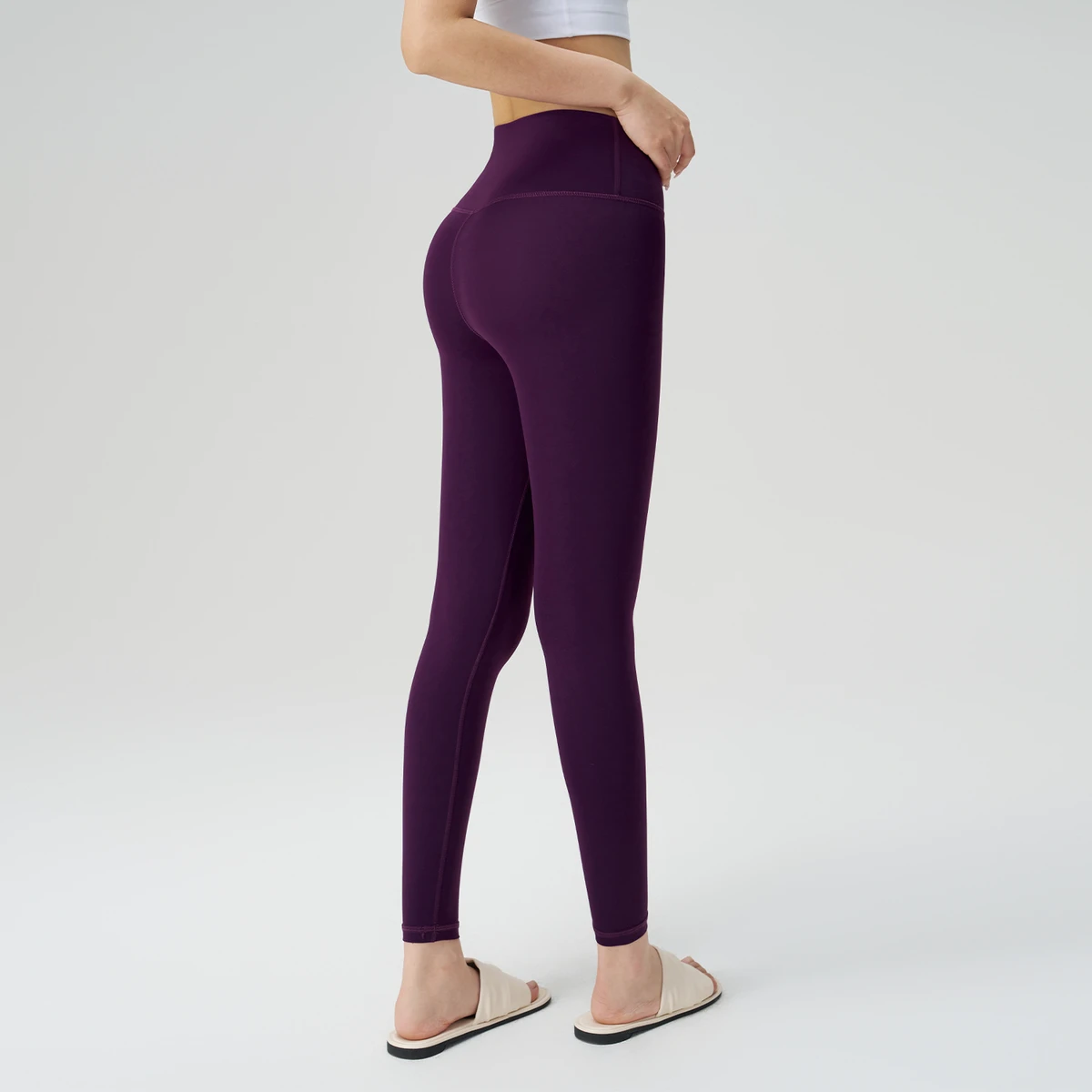 Custom Women's High-Waisted Knee-Length Yoga Leggings-Spandex/Nylon Breathable Lightweight Sweat-Wicking Quick Dry Fitness