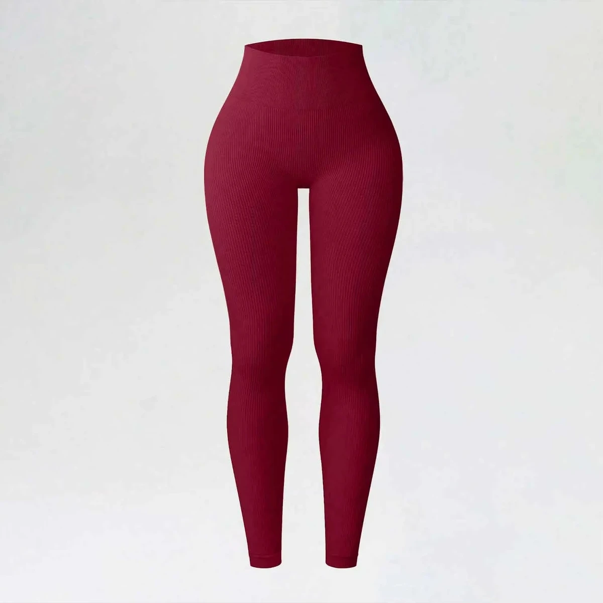 Seamless High Waist Gym Leggings Ladies Running Tummy Control Butt Lifting Four-Way Stretch Quick Dry Breathable Polyester Yoga