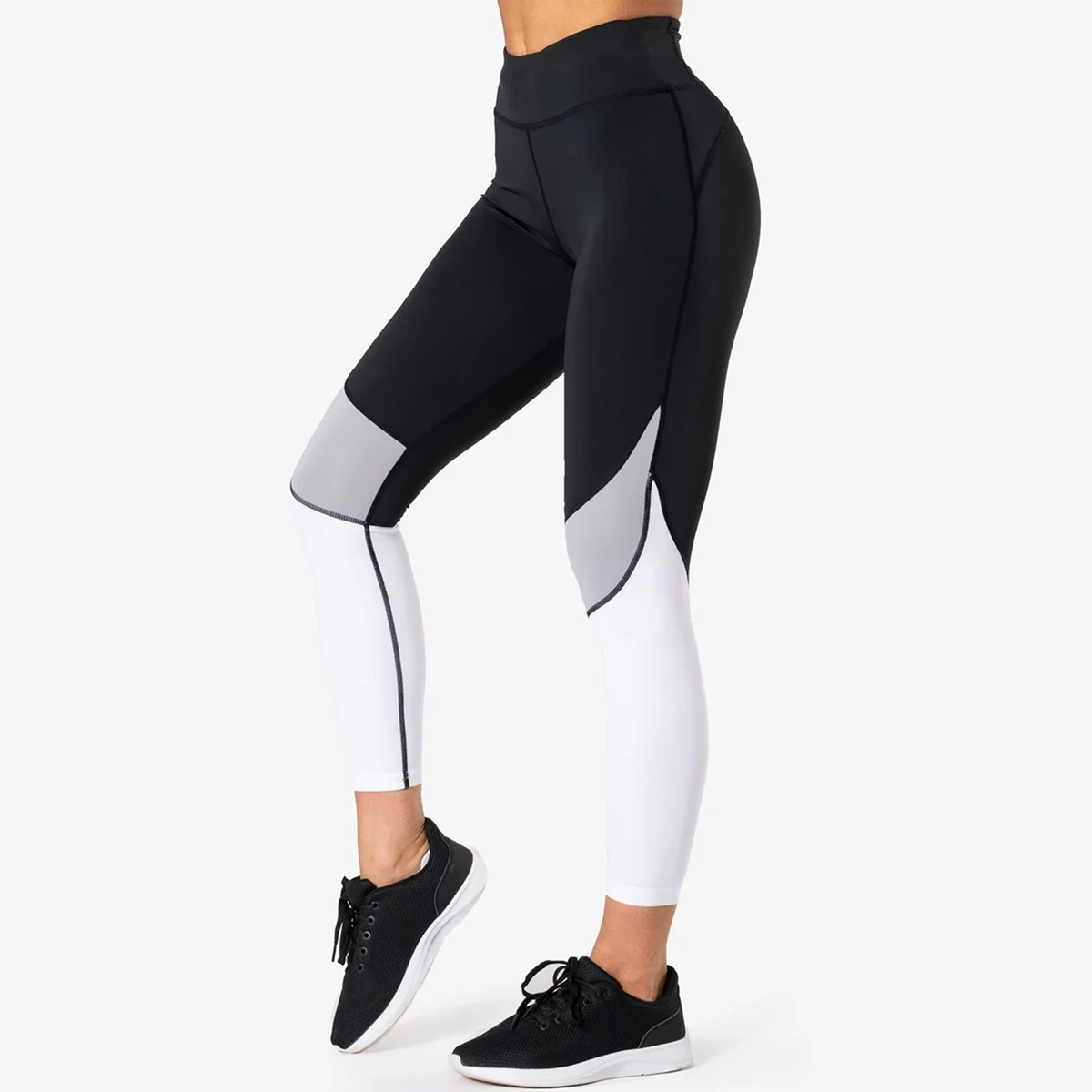 Women's High Waist Ankle-Length Yoga Leggings Breathable Anti-Bacterial Polyester/Nylon Slim Fit Tummy Control Elastic Waist