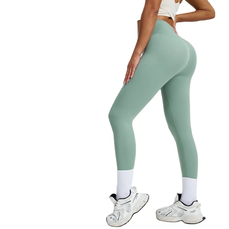Yoga Clothes, Women's Tight Fitting Hip Lifting Cycling Pants, Sports Nude Fitness Pants,quick Drying High Waisted Cropped Pants