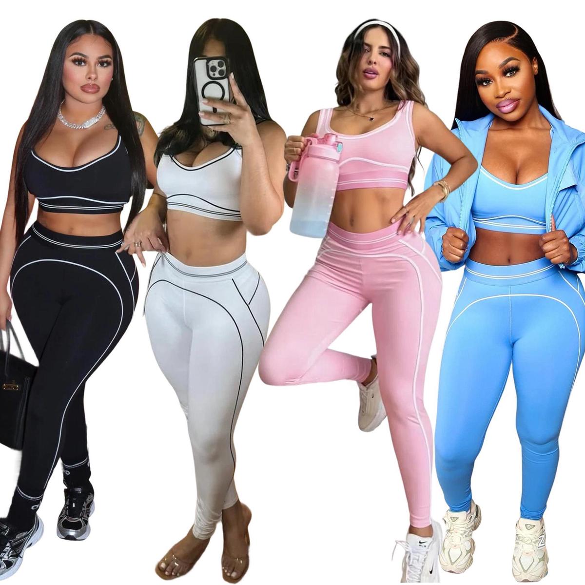 Y0790 Summer New Sleeveless Sports Vest, High Waist, Hip Lifting, Abdominal Tightening, Fitness Yoga Suit Set