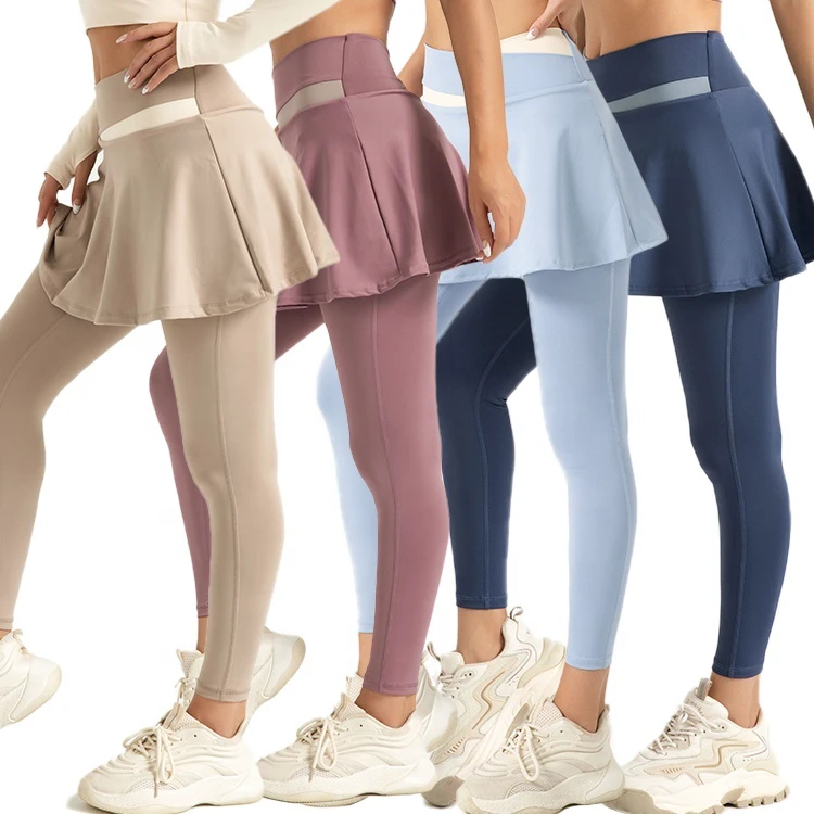 Hot Sell Yoga Leggings Custom Logo High Waisted Scrunched Butt Skirts Sports Running Training Yoga Pants Women Trousers