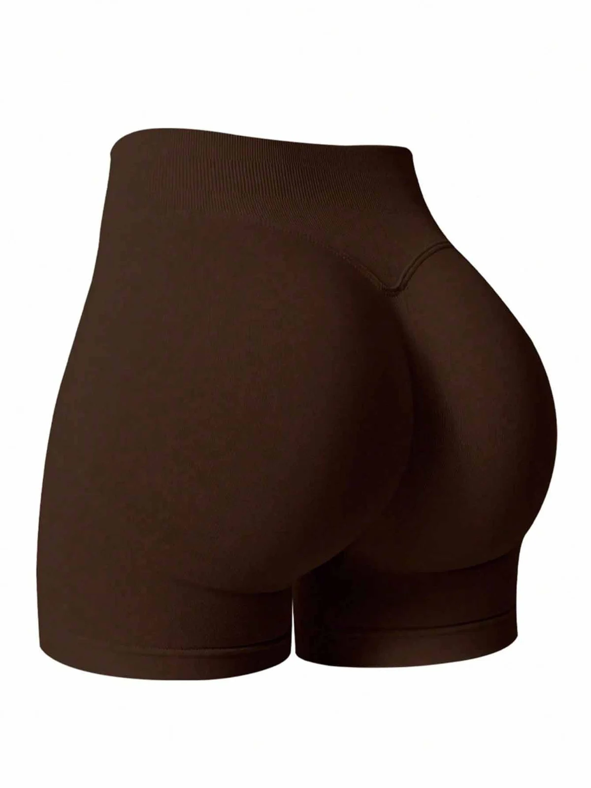 High-waisted Buttock-raising Breathable Nylon Women's Running Yoga Fitness Gym Workout Shorts with Elastic Waist and Tight Fit