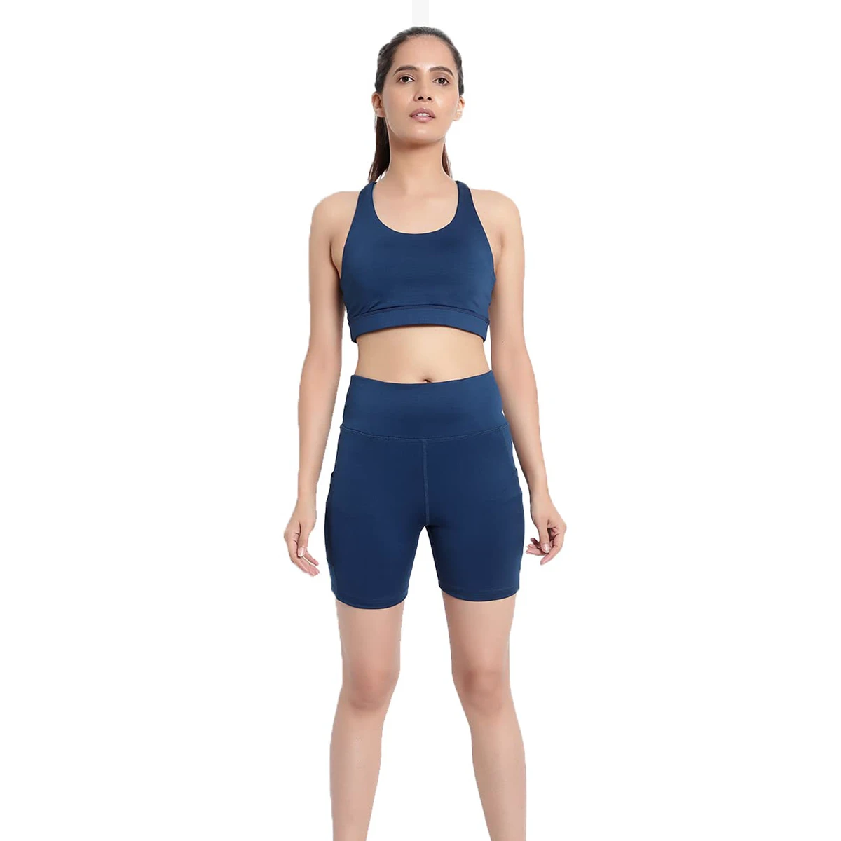 Best Sale Gym Fitness Sets High Waist Spandex Sports Bra Set Yoga Short Pants Hot Workout Women Yoga Short Sets Unique Design