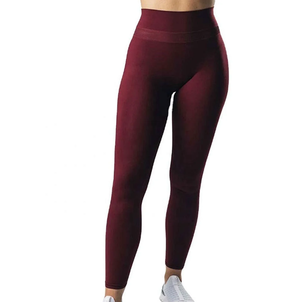 New Latest Design Breathable Knitted Women High Waist Push Knee-Length Quick Dry Spandex/Polyester Leggings for Gym Fitness