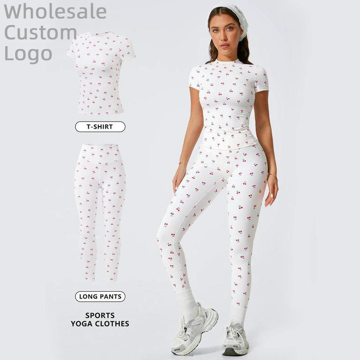 Women's Breathable Solid for 2-Piece Sportswear Suit with Backless Design for Fitness Gym Yoga-Ready-Made Printing