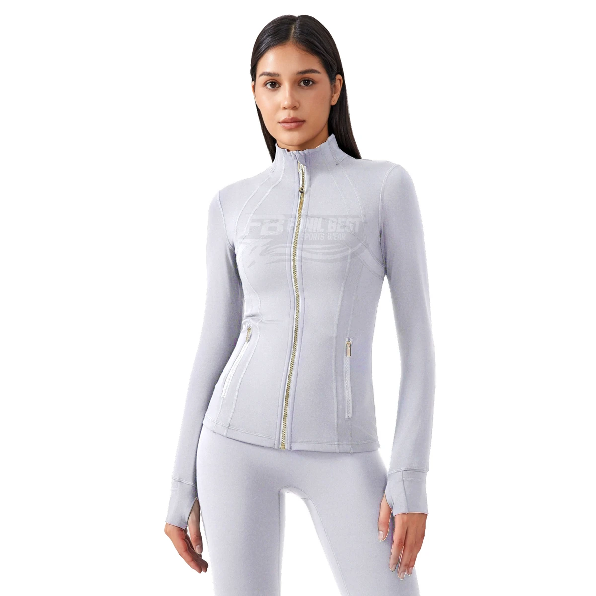 Custom Plus Size Women's Solid Breathable Elastic Waist Sportswear Suit Lightweight Sleeveless Spandex/Polyester 2-Piece Yoga