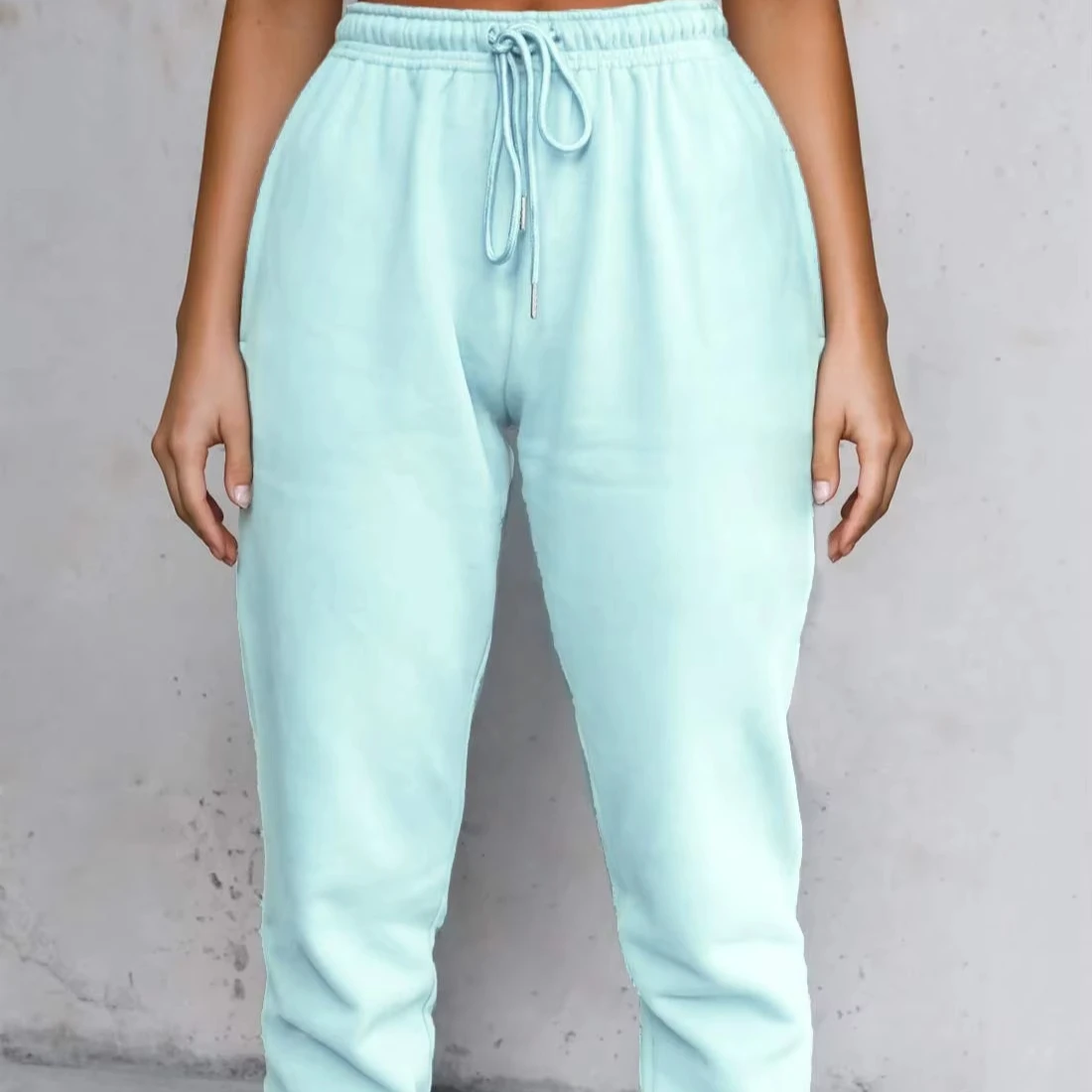 High-Waisted Winter Straight Flat Front High Street Women's Pants Custom Size Luxury Style Premium Quality Breathable Fleece