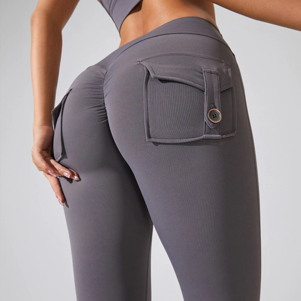 New Push up Scrunch Butt Pocket Yoga Leggings for Women Workout Bum Hip Lift High Waist Fitness Gym Tights Sports Running Pants