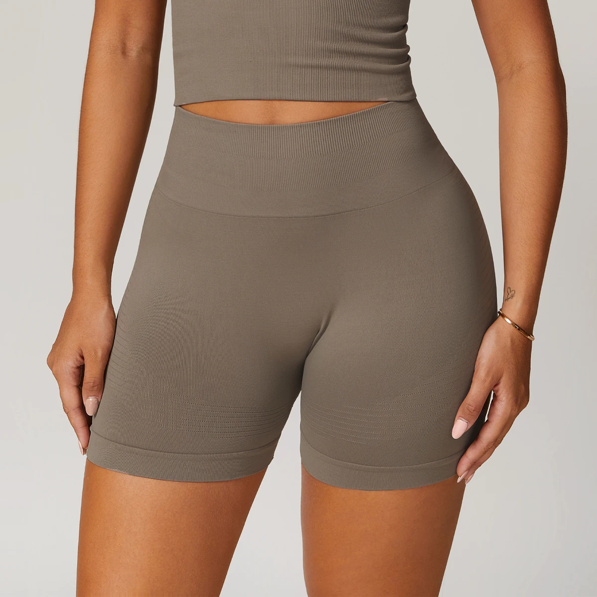 Custom Logo Yoga Shorts Nylon Spandex Yoga Leggings Sports Fitness Seamless Butt Lift Pants Running Shorts De Yoga