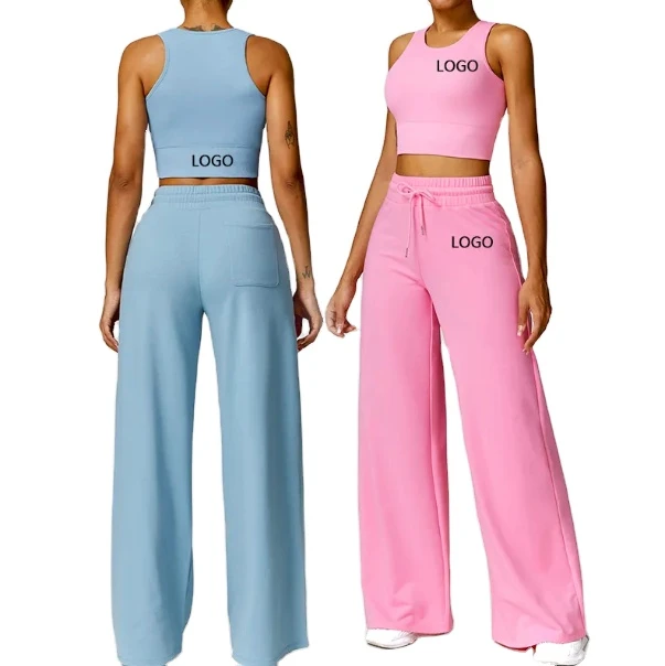 2026 High Quality Custom Logo Women's Yoga Set High Waist Scrunch Butt Leggings Sports Bra Two-Piece Workout Set Seamless