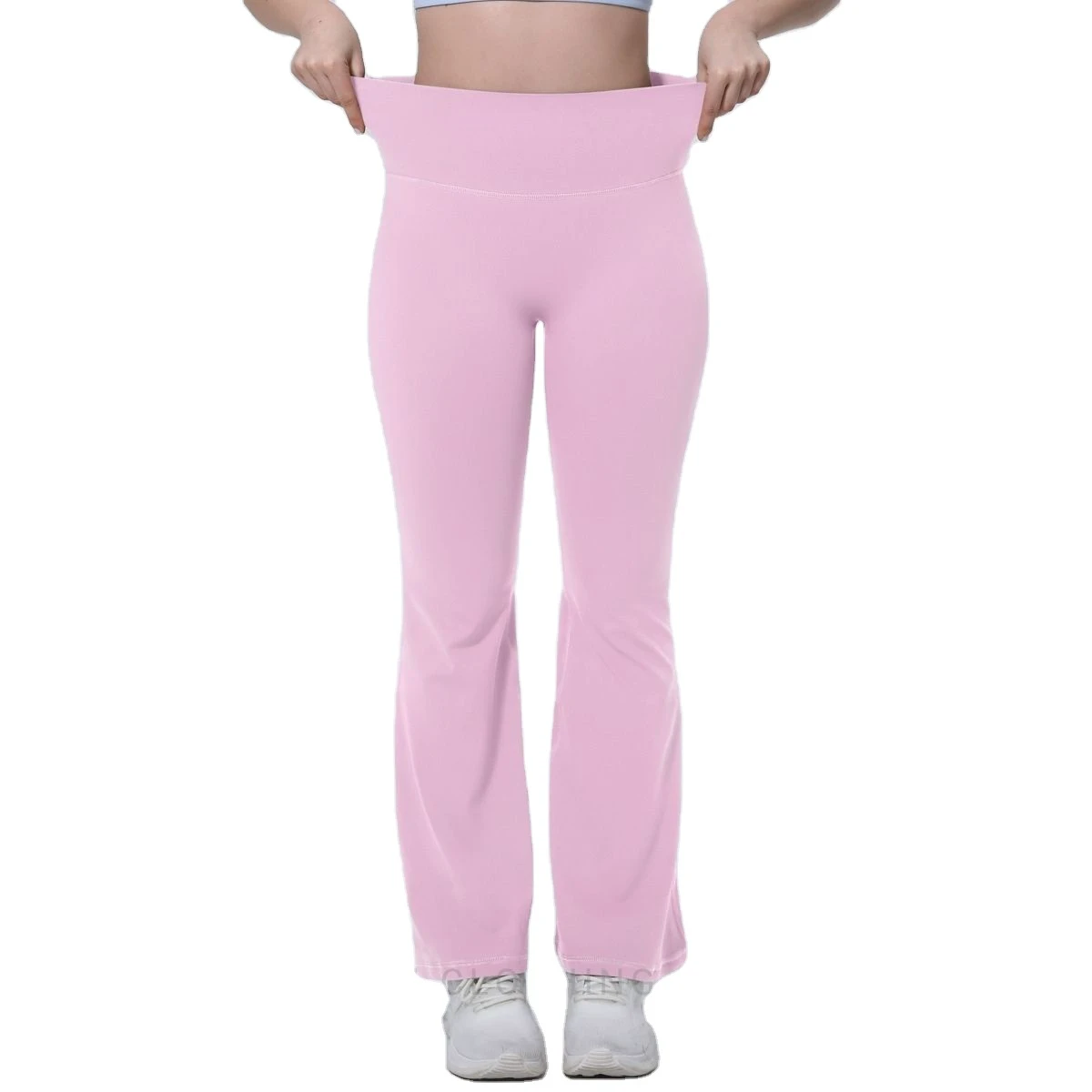 European American High-Waisted Flared Yoga Pants for Women Tight-Fit Running Leggings Casual Pilates Yoga Wear Sportwear Pants