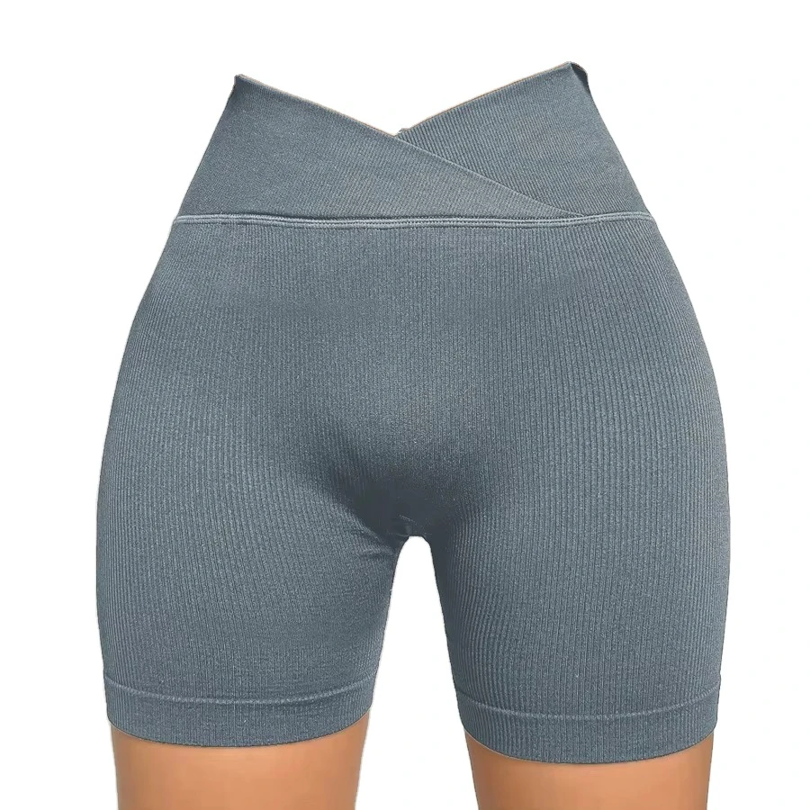 Women's High Waist Breathable Seamed Sports Leggings Gym Yoga Shorts with Tummy Control Fitness Clothing
