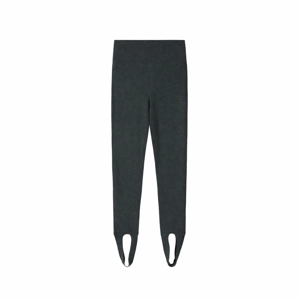 High Waist Stirrup Hollow Out Solid Thermal Breathable High Stretch Full Length Knitted Spandex Gym Fitness Yoga Leggings