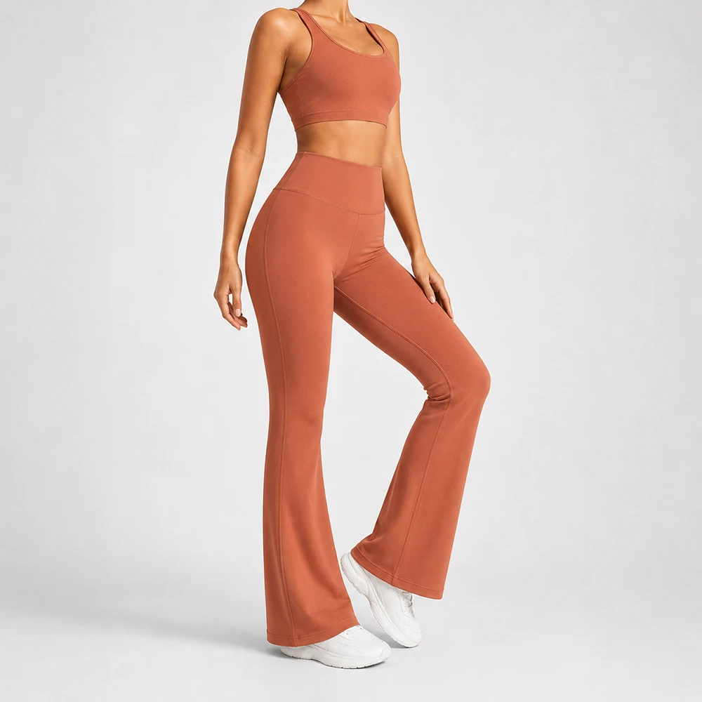 Oem High Waisted Flare Yoga Pants with Tummy Control Bootleg Leggings Four-Way Stretch Soft Breathable Workout Pants for Women