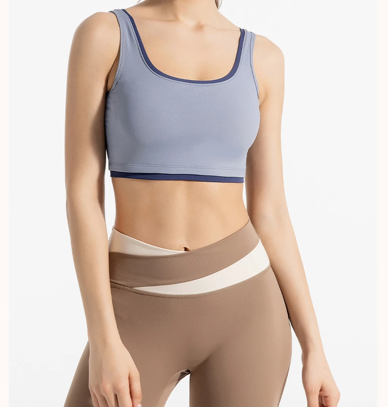 One-piece High Strength Shockproof Sports Bra Supportive High Elasticity Workout Bra Fitness Yoga Vest for Women