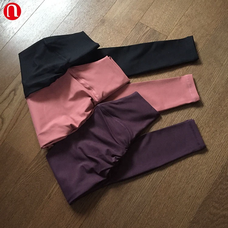 Eyun Women Solid High Waist Knee-Length Yoga Leggings Tummy Control Workout Gym Booty Scrunch Butt Push-Up Quick-Dry Four-Way