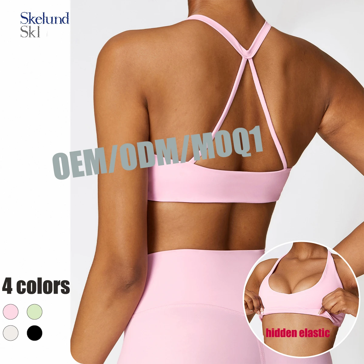 Customized Wholesale Cross Backless Stretch Brushed Halter Yoga Bra High Impact Training Yoga Bras Wholesale Gym Wear