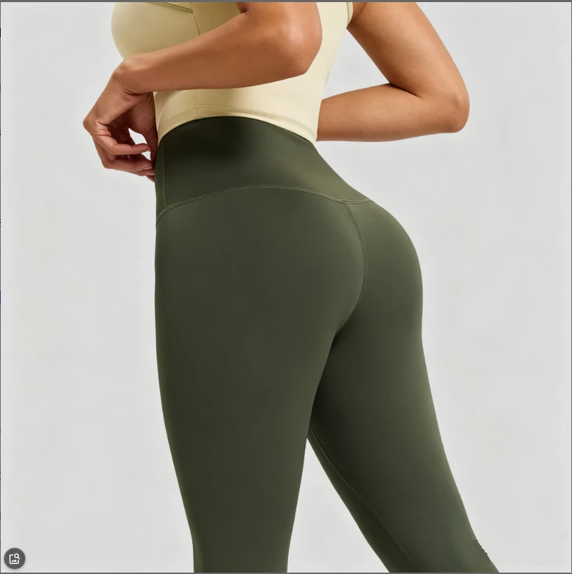 High-waist Thin Sporty Yoga Leggings Tummy Control Buttery Soft 4-way Stretch Squat-proof Seamless Fit Workout Daily Wear