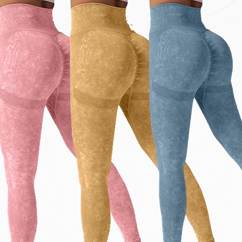 Variety Colors Butt Lifting Yoga Tights High Waist Full Length Gym Wear Four-way Stretch Breathable Mesh Women Workout Clothes