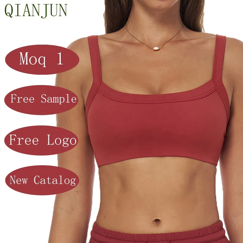 Wholesale Nude Open Back Strappy Gym Fitness Wear Plus Size Yoga Sports Bra For Women U Shaped Back Fitness Bra